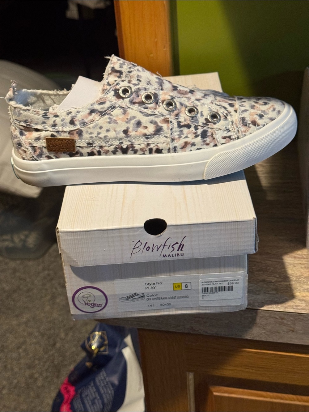 Blowfish Kids Leopard-Print Slip-On Sneakers - Pink/White/Gray